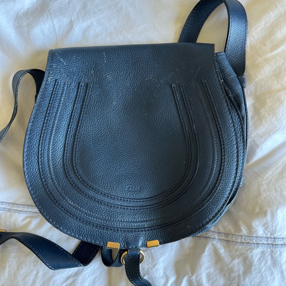 Chloe Marcie Leather Saddle Bag